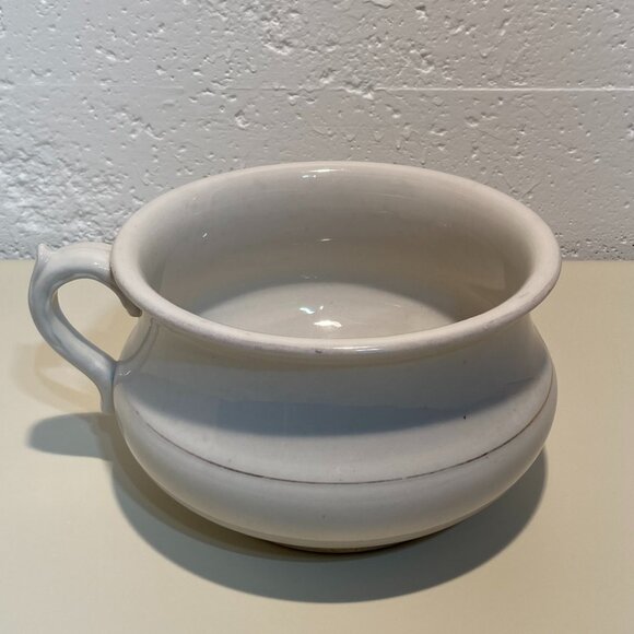 Antique Warwick China Gold Trimmed Chamber Pot - Picture 1 of 9